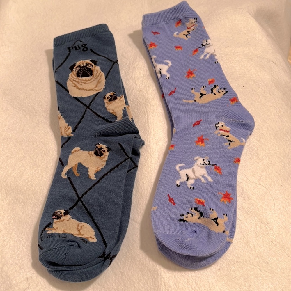 Wheel House Designs Woman’s Doggie socks Lot of 2